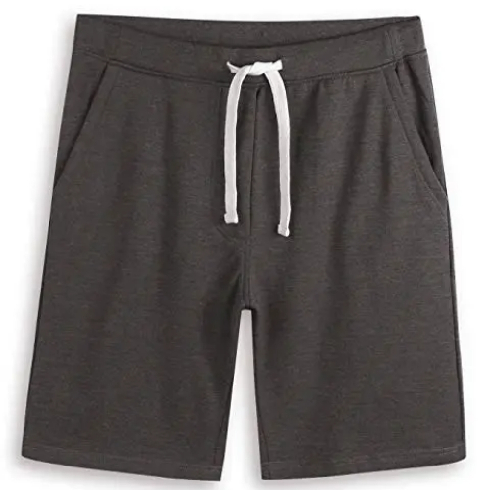 Harbeth Men's Casual Soft Cotton  Fleece Jogger Gum Active Pocket Shorts Gray M